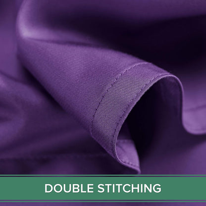 Pure Bamboo Twin Sheets - Luxuriously Soft 100% Organic Viscose Bed Sheet Set | Cooling & Durable (Twin, Purple)