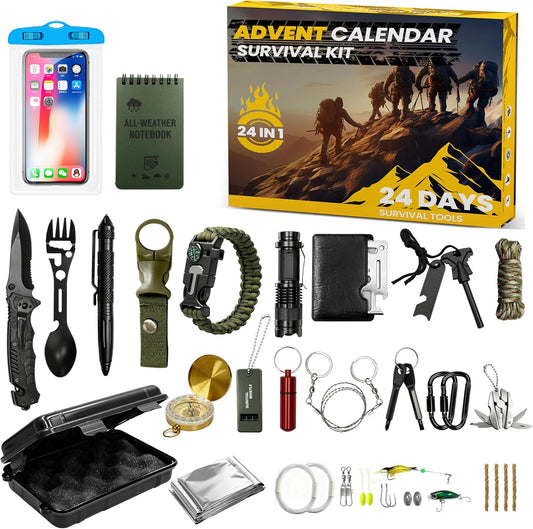 Survival Kit Advent Calendar 2025 - Essential Gear for Outdoor Adventurers | 24 Days of Cool Gadgets