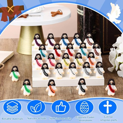 Bememo Mini Jesus Figures - 100 Pcs Original Design Toys for Sunday School & Baptism Gifts