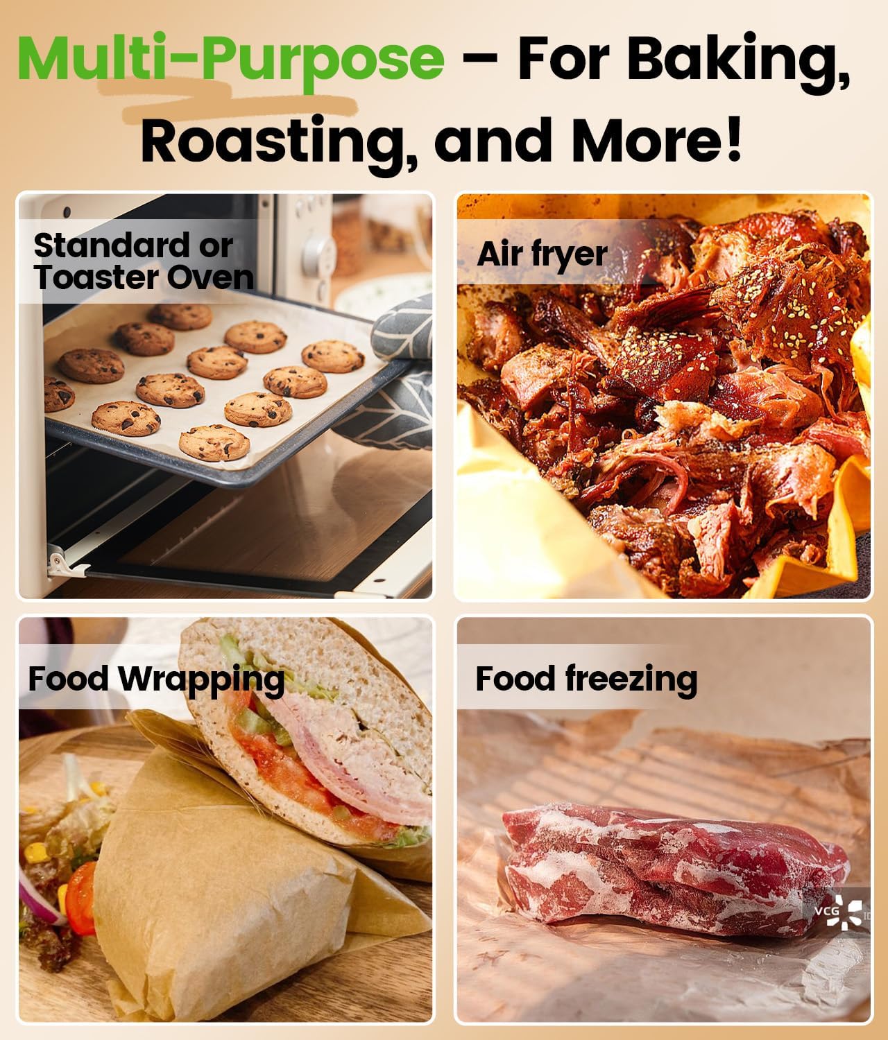 Unbleached Parchment Paper Sheets by [Brand Name] - 200 Non-Stick, Non-Toxic 12x16 Inch Pre-Cut Sheets for Baking, Cooking & Grilling