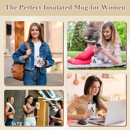 Skiennix 20 Oz Insulated Coffee Cup - Stainless Steel, Spill-Proof Travel Mug | Perfect Gift for Women