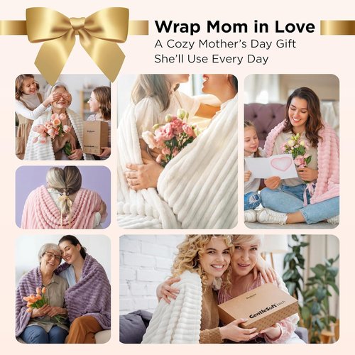 Bedsure GentleSoft White Throw Blanket - Cozy Fleece Summer Blanket for Home Decor, 50x60 Inches