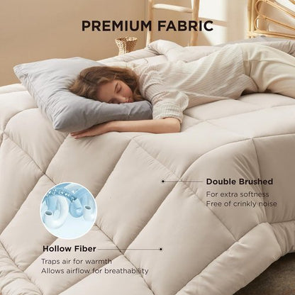 Bedsure Comforter Duvet Insert - Quilted All-Season Down Alternative Bedding, Cal King 96 x 102 Inches