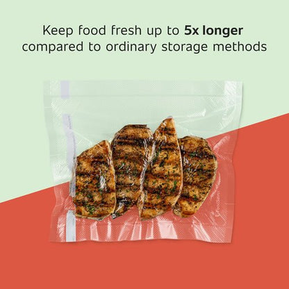 FoodSaver Vacuum Sealer Bags - Custom Fit Airtight Storage for Meal Prep & Sous Vide | 8 x 20" (Pack of 12)
