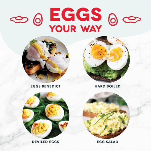 Dash Rapid Egg Cooker - Versatile Boiler, Poacher & Steamer - Holds 7 Eggs, Aqua | Includes Guide