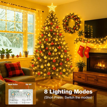 Skiennix 16FT 50 LED Fairy Lights - Battery Operated with Timer & 8 Modes | Warm White Mini String Lights for DIY Holiday Decor
