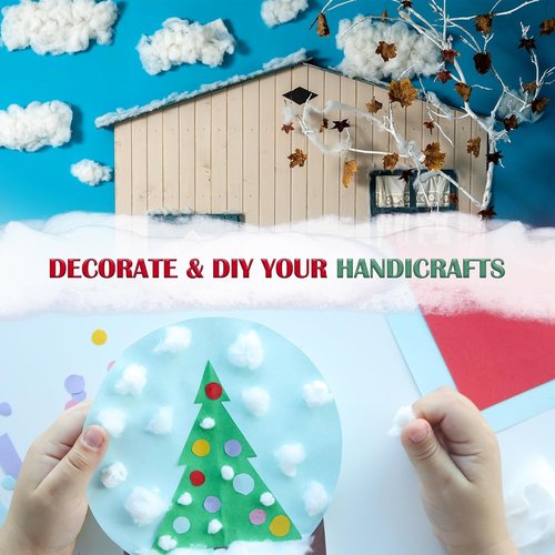 Aodaer Artificial Snow Decor - 1000g Fluffy Soft Cotton Fake Snow for Christmas Trees & Holiday Displays