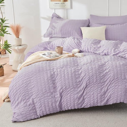 HYMOKEGE Lavender Twin Comforter Set - 5-Piece All-Season Luxury Bedding Set with Sheets & Pillowcases
