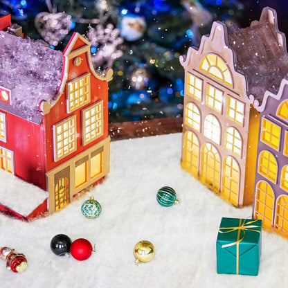 QZYL Snow Blankets - 2 PCS Thick 3×8 FT Artificial Fake Snow for Christmas Village Display & Winter Decor