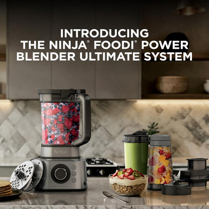 Ninja Foodi Power Blender System - 6 Functions for Smoothies & Shakes | 72-Oz Pitcher & To-Go Cups, Silver