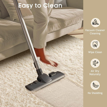 Ophanie 7x9 Area Rugs, Upgrade Non-Slip Fluffy Soft Rugs for Living Room, Large Shag Ivory Fuzzy Plush Rug, Shaggy Big Carpets for Bedroom, Kids Boys Girls Dorm Nursery Home Decor Aesthetic