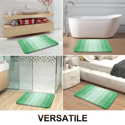 OLANLY Bathroom Rugs Mat 30x20, Extra Soft Absorbent Microfiber Bath Rugs, Rubber Backing, Quick Dry, Machine Washable Bath Mats for Bathroom Floor, Tub and Shower, Home Decor Accessories, Green