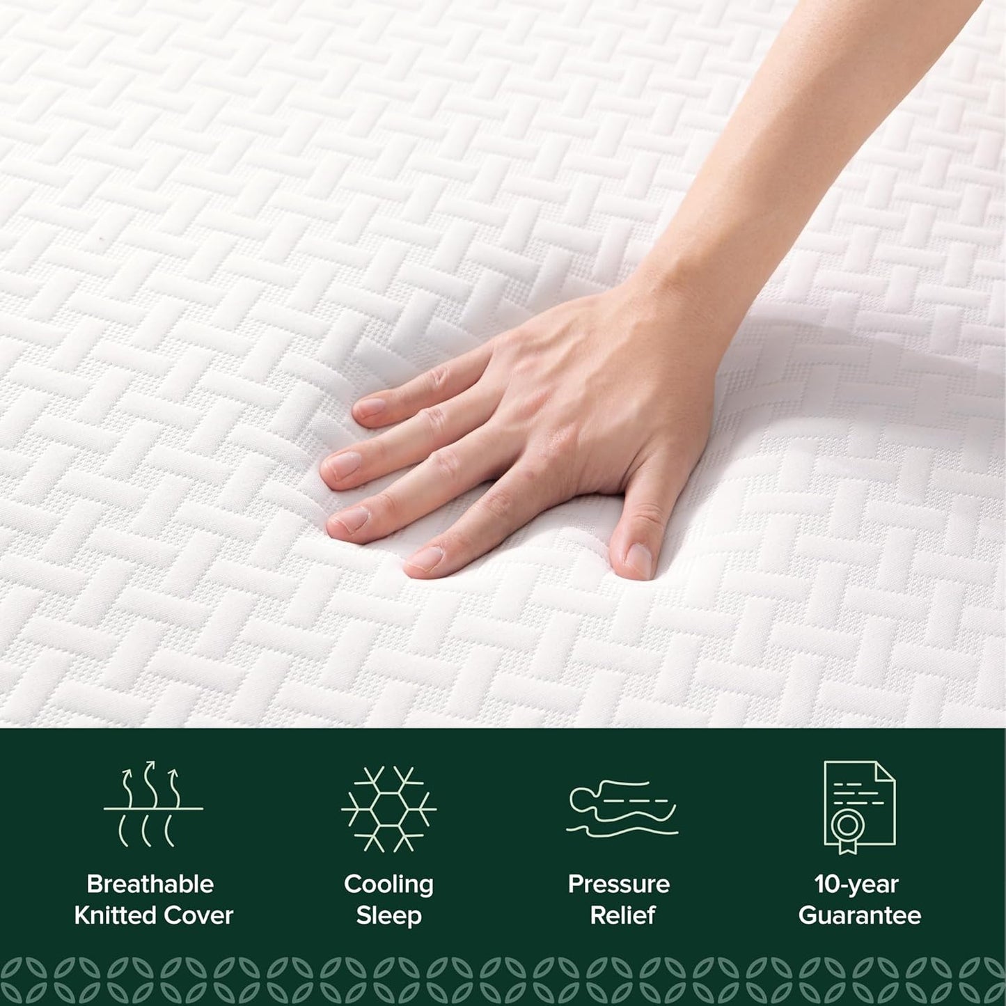 Zinus 5 Inch Twin Memory Foam Mattress - Cooling Comfort, Fiberglass Free, Breathable Layers