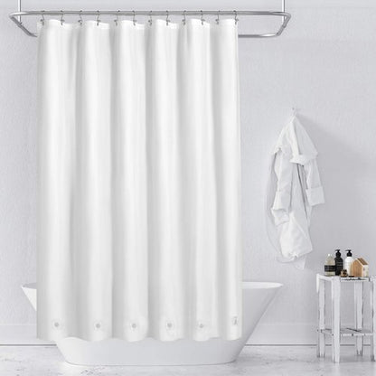 Barossa Design Extra Long Shower Curtain Liner with 6 Magnets - 72" x 84" XL White Waterproof PEVA Shower Liner for Bathroom, PVC Free, Metal Grommets - White, 72x84