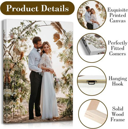 Custom Canvas Prints by [Brand Name] - Personalized Photo Wall Art for Weddings, Family, and Pets | 16x36 Wrapped Frame