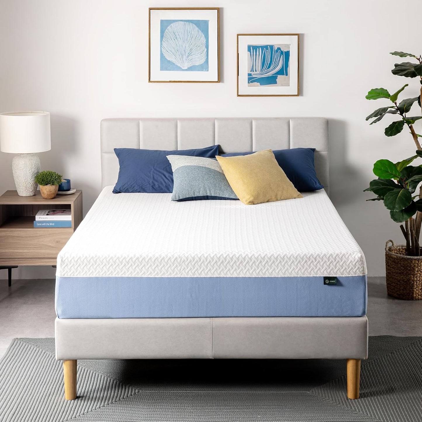 Zinus 12 Inch Full Memory Foam Mattress - Cooling Comfort, Medium Feel, Fiberglass Free, Safe Materials