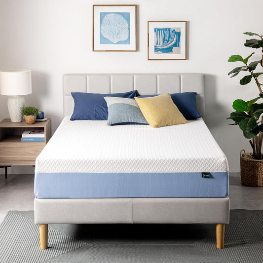 Zinus 12 Inch Twin Memory Foam Mattress - Cooling Essential Design, Medium Feel, Fiberglass Free
