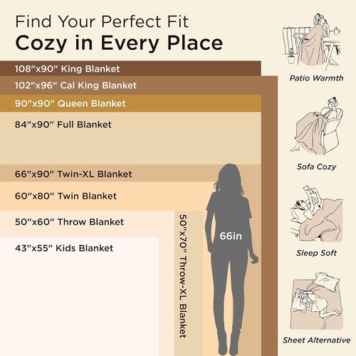Bedsure GentleSoft Fleece Throw Blanket - XL 300GSM Plush & Cozy for Couch | Grey, 50x70 Inches