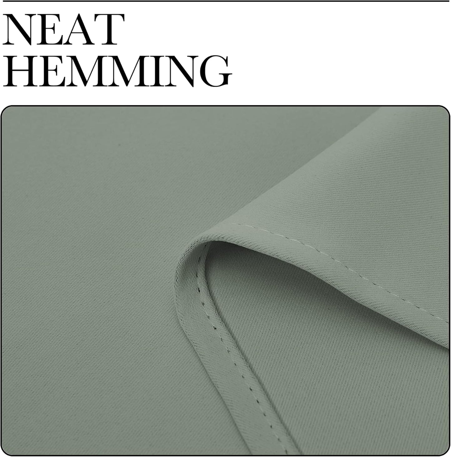 NICETOWN Blackout Curtain Panels - Thermal Insulated Drapes in Greyish Green | 55 x 68 Inches, 1 Pair