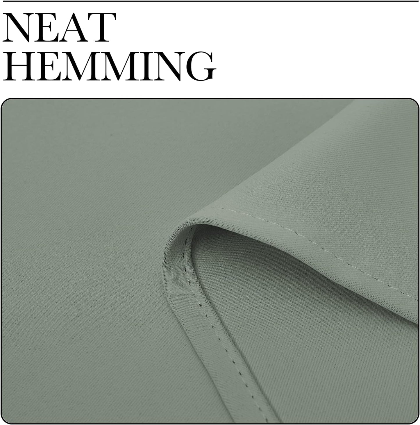 NICETOWN Greyish Green Room Darkening Curtains - Thermal Insulated Grommet Drapes, 42" x 48" (Set of 2)