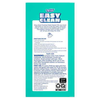 Scrubbing Bubbles Easy Clean Foaming Toilet Bowl Cleaner, Easy Drop In Powder Pouches, 100g (2 Pouches)