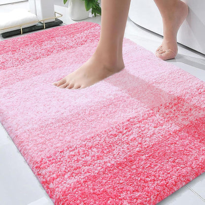 OLANLY Bathroom Rugs - Extra Soft Microfiber Mat | Quick Dry, Machine Washable, 36x24, Pink