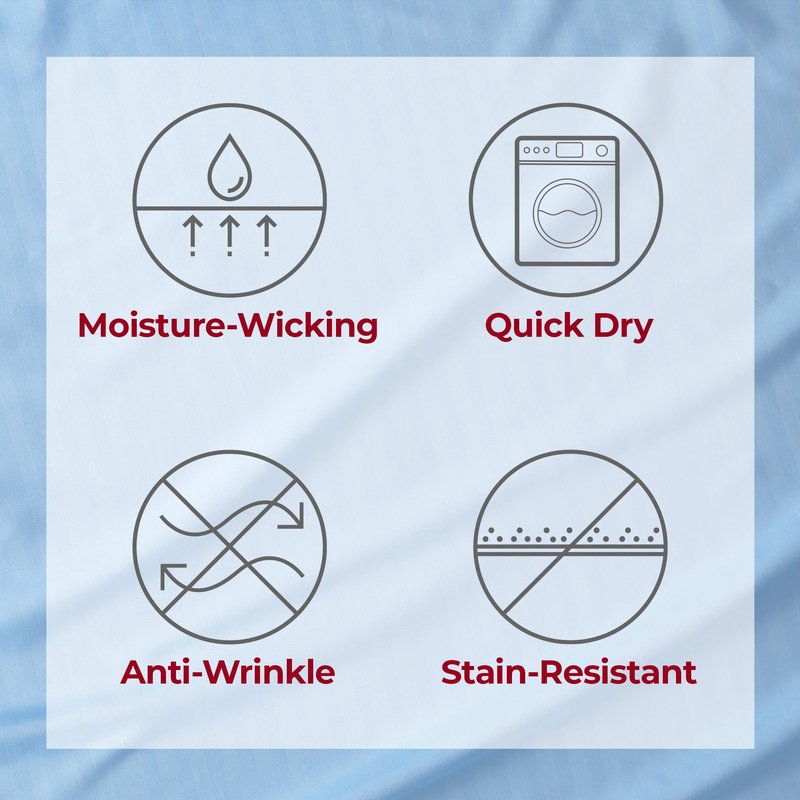 Mellanni California King Sheets Set - 4 PC Iconic Collection Bedding - Hotel Luxury, Extra Soft, Cooling Bed Sheets - Wrinkle, Fade, Stain Resistant (Cal King, Striped Light Blue)