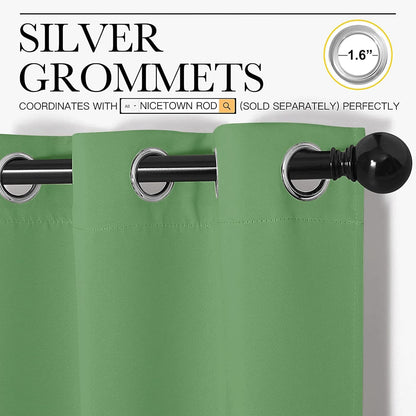 NICETOWN Forest Green Blackout Curtains - Thermal Insulated Drapes for Small Windows | 40" Length, 2 Panels, 29" Wide