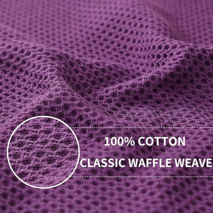 Homaxy 100% Cotton Kitchen Dish Towels - Ultra Soft & Absorbent Quick-Drying, 13 x 28 Inches, 8-Pack, Purple