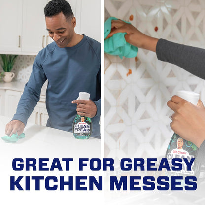 Mr. Clean Clean Freak Multi-Surface Cleaning Spray - Deep Cleaning Mist Starter Kit & Refill Bundle, 64 fl oz | Fresh Scent