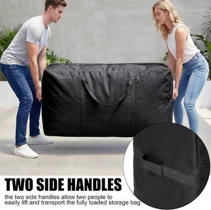 66 Gallon Extra Large Storage Bags by [Brand Name] - Jumbo Moving Totes with Zippers & Handles | Space-Saving Organization (Black)