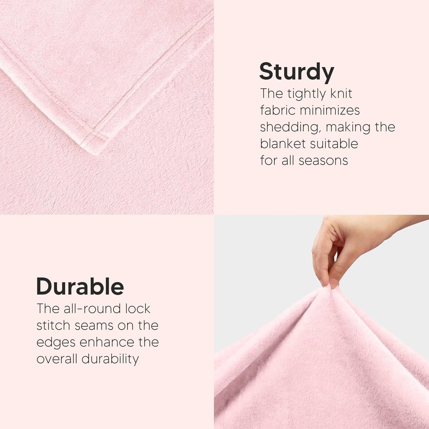 Utopia Bedding Fleece Blanket - Twin Size Pink 300GSM Luxury Soft Microfiber | Anti-Static & Fuzzy (60x80 Inch)