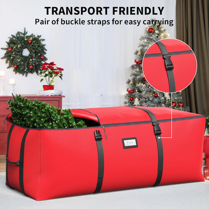 Skiennix Christmas Tree Storage Bag - Fits 7.5Ft Artificial Trees | Waterproof 600D Oxford Fabric with Double Zipper & Handles