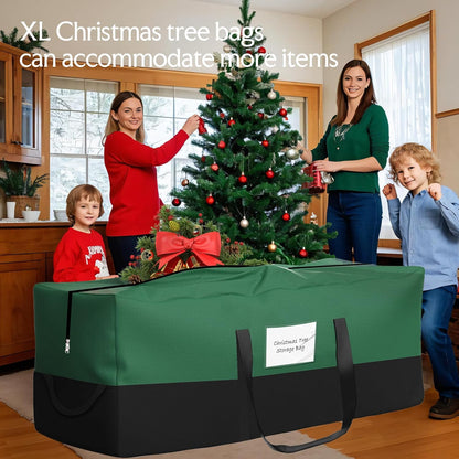 Skiennix Christmas Tree Storage Bag - Fits Up to 8 Ft Tall Trees | Heavy-Duty 600D Oxford Material, Dampproof with Reinforced Handles & Dual Zipper