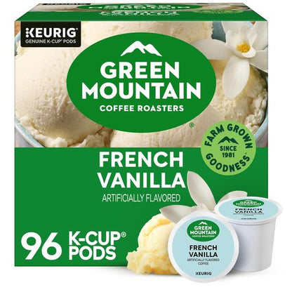 Green Mountain Coffee Roasters French Vanilla Coffee - Light Roast K-Cup Pods, 96 Count