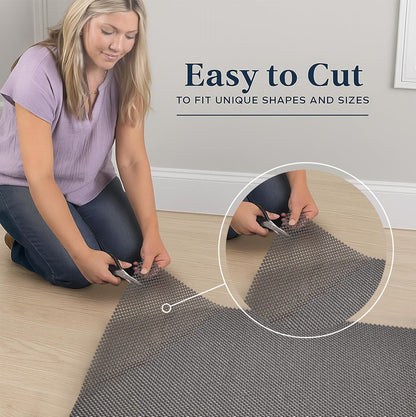 Veken Rug Pad Gripper - Non-Slip Dark Grey 2x8 Ft for Hardwood & Tile Floors | Thick Anti-Skid Mat