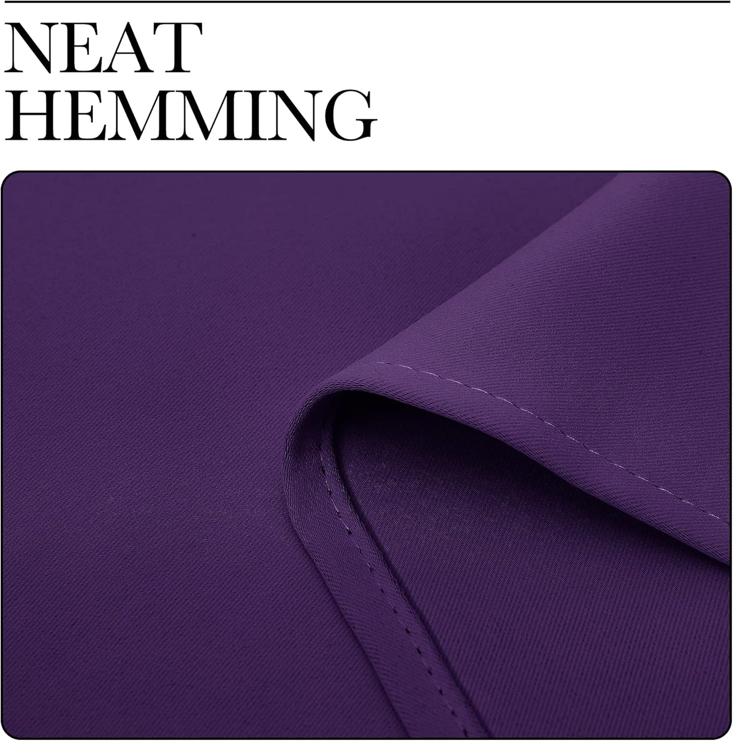 NICETOWN Blackout Curtains - Thermal Insulated Solid Ring Top Drapes for Bedroom | Set of 2, 42 x 68 Inch, Royal Purple
