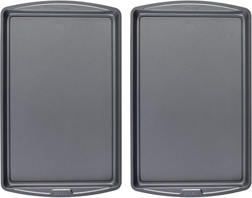 GoodCook Everyday Nonstick Carbon Steel Baking Sheet Set - 17 x 11-Inch, 2 Pack | Medium Cookie Sheets for Oven Baking