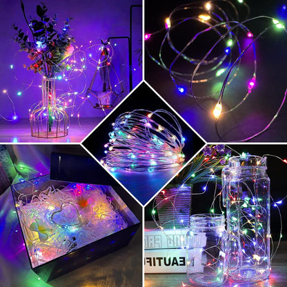 Skiennix 8-Pack Fairy Lights - 7Ft 20 LED Twinkle String Lights | Waterproof & Battery Operated for Parties, Weddings, & Holidays