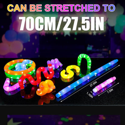 UrChoice Glow Sticks - 16PCS LED Pop Tubes Party Favors | Glow Necklaces & Bracelets for Imaginative Play