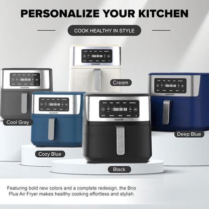 Nuwave Brio Plus 6-in-1 Air Fryer - 7-Qt Capacity with Precise Temp Control & 100 Presets | PFAS-Free Nonstick