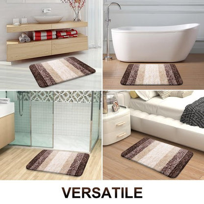 OLANLY Bathroom Runner Rugs 47x20, Extra Soft Absorbent Microfiber Bath Rugs, Rubber Backing, Quick Dry, Machine Washable Bath Mats for Bathroom Floor, Tub and Shower, Home Decor Accessories, Brown