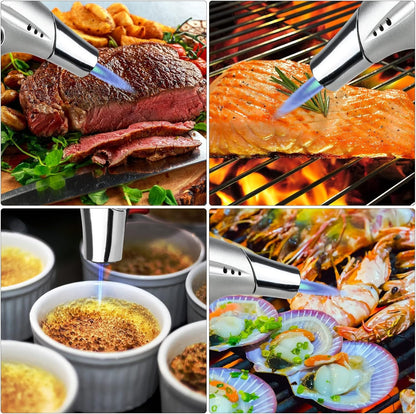 TBTEEK Cooking Torch - Butane Fuel Included for BBQ, Baking, and Soldering | Versatile Kitchen Lighter