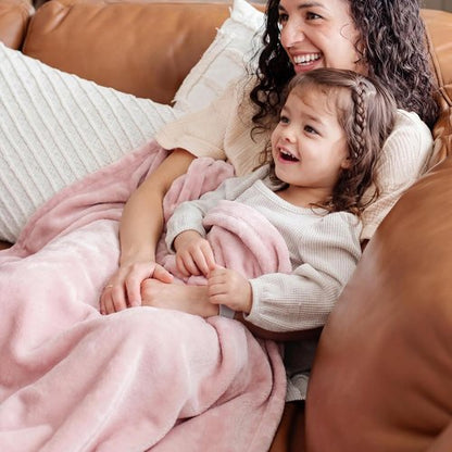 Bedsure GentleSoft Pink Fleece Blanket - Soft, Lightweight Plush Queen Size Microfiber, 90x90 Inches