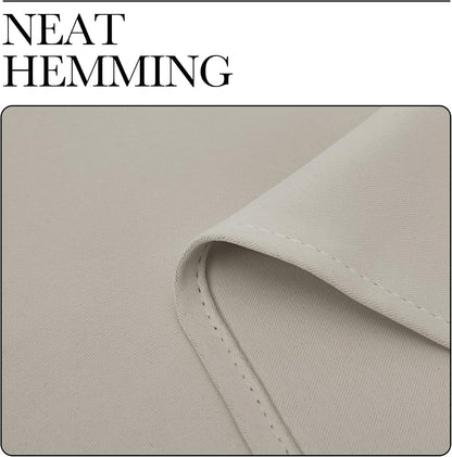 NICETOWN Kitchen Curtains - 78 Inches Long, Thermal Insulated Grommet Draperies, Natural Color, 2 Panels, 42 Inches Wide