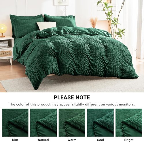 HYMOKEGE Emerald Green California King Comforter Set - 7-Piece All-Season Luxury Bedding Ensemble