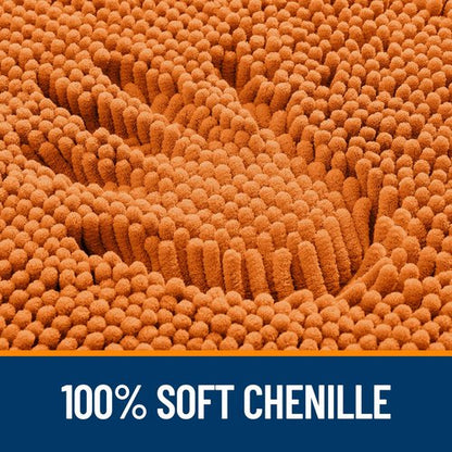 OLANLY Bathroom Rugs 30x20, Extra Soft Absorbent Chenille Bath Rugs, Rubber Backing Quick Dry, Machine Washable Bath Mats for Bathroom Floor, Tub and Shower, Home Decor Accessories, Clay