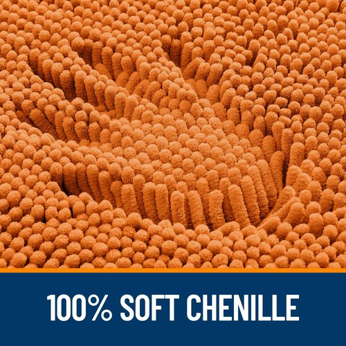 OLANLY Bathroom Rugs 24x16, Extra Soft Absorbent Chenille Bath Rugs, Rubber Backing Quick Dry, Machine Washable Bath Mats for Bathroom Floor, Tub and Shower, Home Decor Accessories, Clay