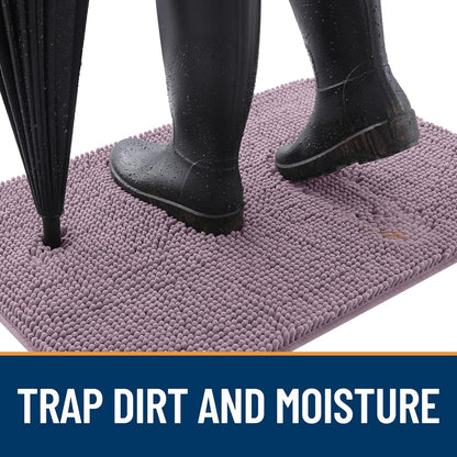 OLANLY Dog Door Mat - Absorbent Non-Slip Washable Doormat for Muddy Paws | 70x46 Deep Plum