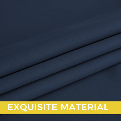NICETOWN Blackout Curtains - Grommet Panels for Total Darkness | 72 Inches Long, Navy Blue